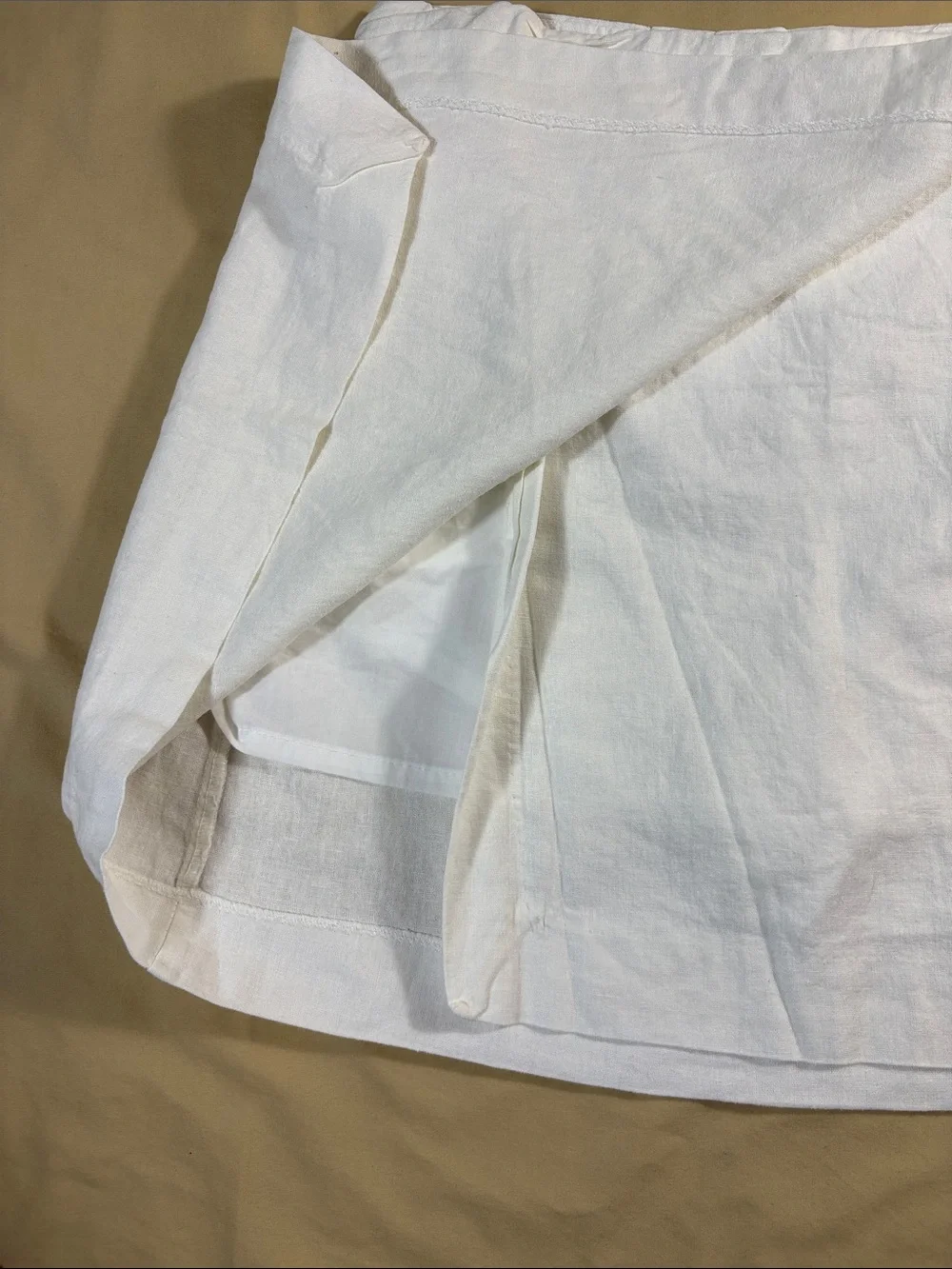 A New Day Linen Blend Wrap Mini Skort White Women's Plus Size 14 NWT
